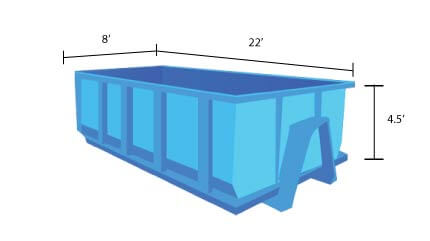 20-yard dumpster rental measurements