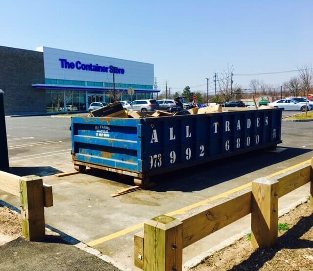 All Trades Disposal Dumpster at the Container Store